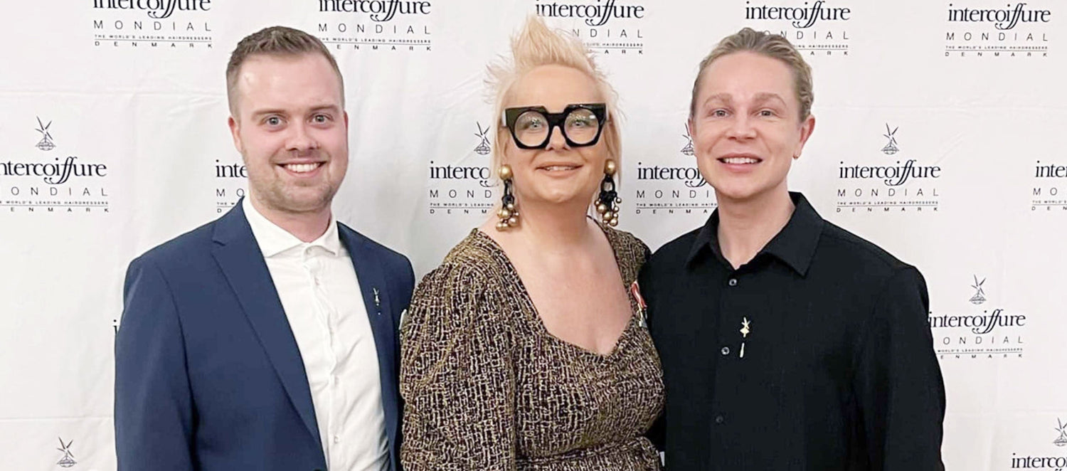 IdHAIR Direktør Marc Munch Kjærgaard, Anne Hardahl fra A+ og IdHAIR Global Art Director Stig Bo Andersen
